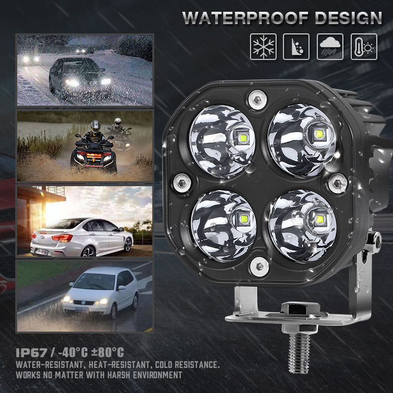 Foco LED cuadrado todoterreno para camión o coche