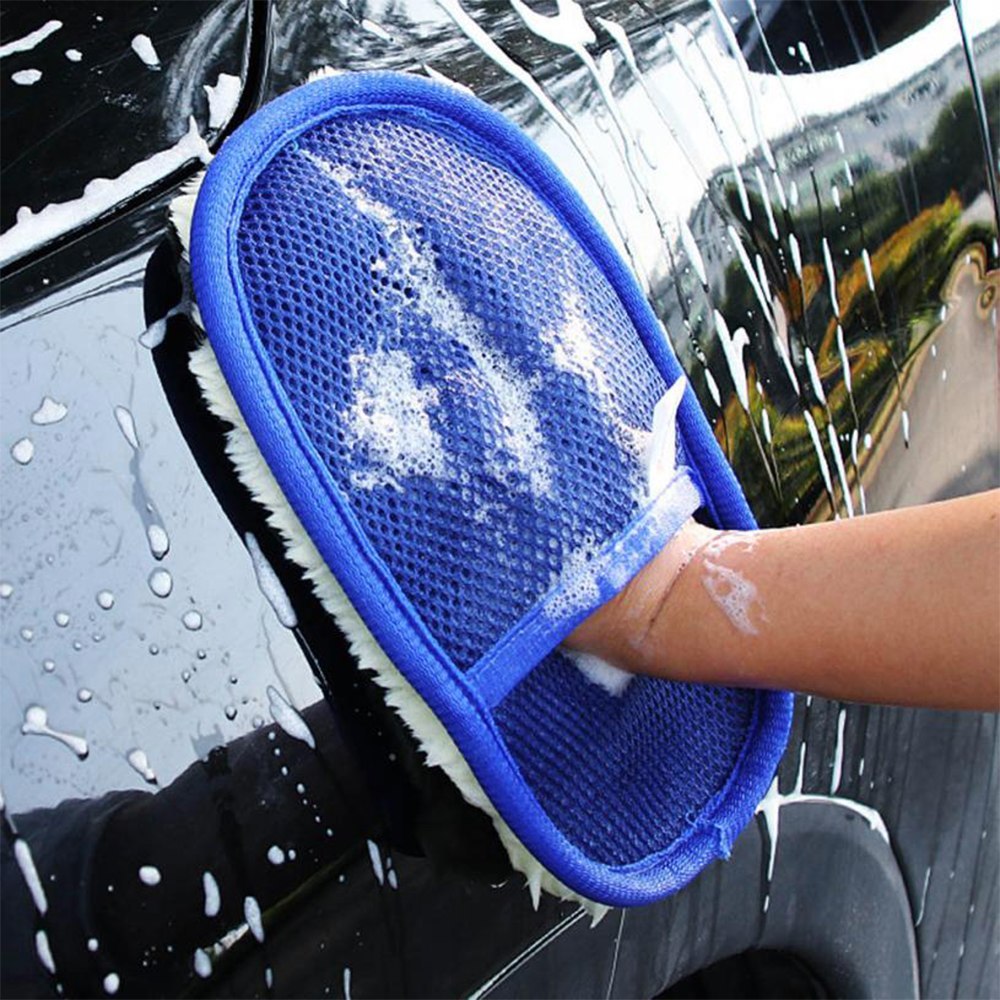 Guantes de limpieza para lavado de coches de pelo suave tipo coche, lavado de coches de motocicleta, herramientas de limpieza para el cuidado del coche