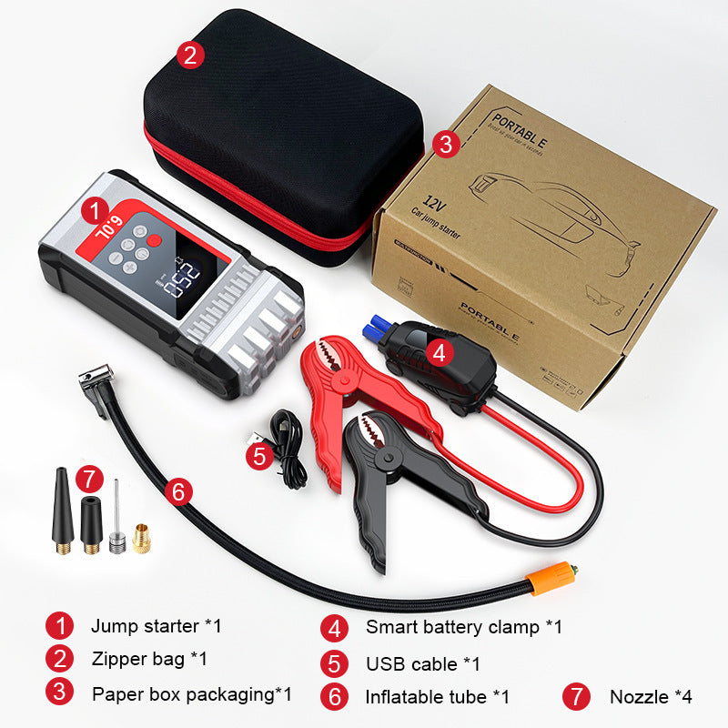 Bomba de aire y energía de emergencia integrada para automóviles